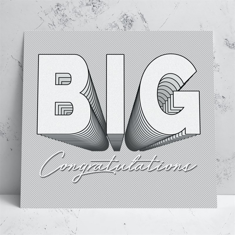 Big Congratulations Greeting Card by Paper Soul Design - Small Market