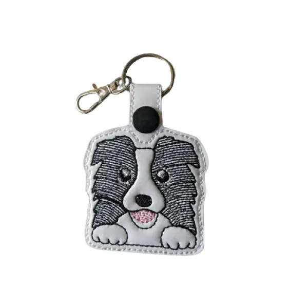 Border sale collie keyring