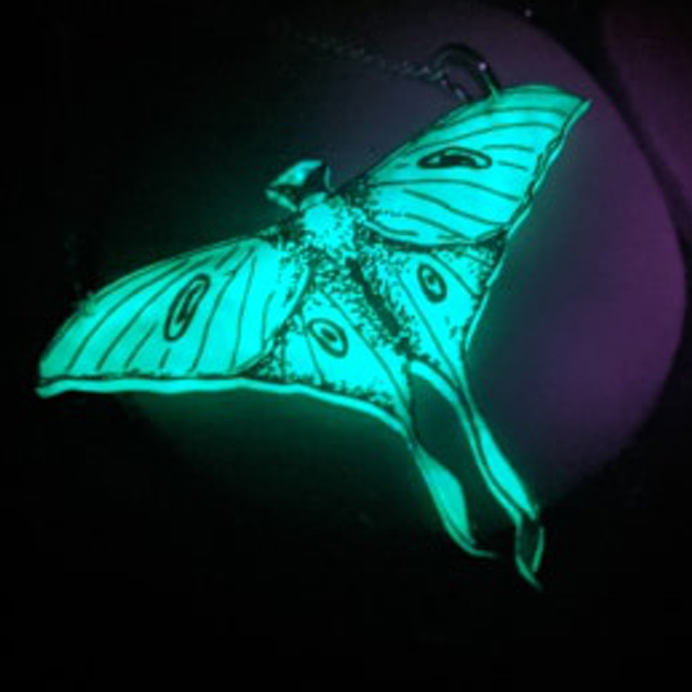 Glow In The Dark Luna Moth Earrings By Art By Kellii Small Market