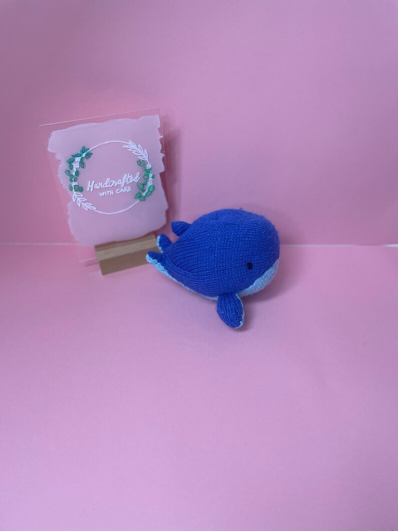 Knitted Whale Toy by Handcrafted with care - Small Market