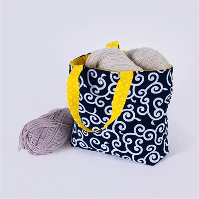 Blue Mini Tote Bag | Japanese Design 2