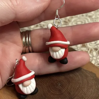 Cute Christmas Gonk Earrings 4