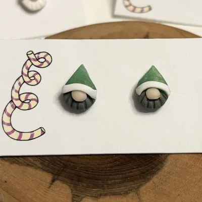 Cute Christmas Gonk Gnome Stud Earrings 9