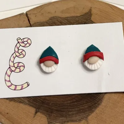 Cute Christmas Gonk Gnome Stud Earrings 11