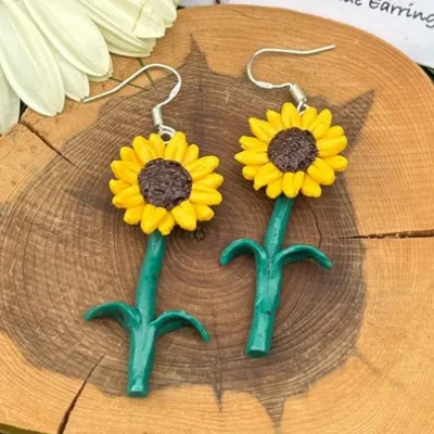 Fabulous Sunflower Earrings 1