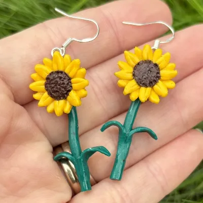 Fabulous Sunflower Earrings 2
