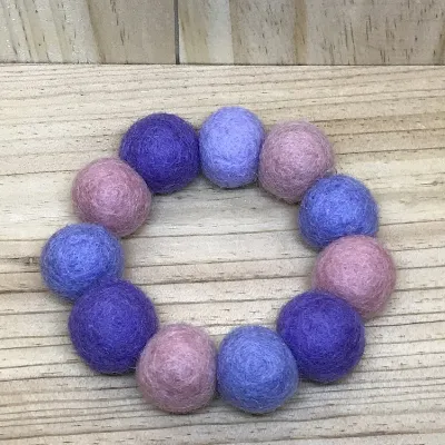 Felt Ball Bracelet (452) 1