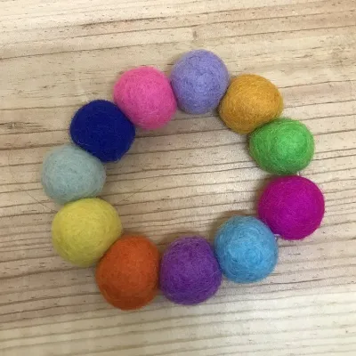 Felt Ball Bracelet (453) 1