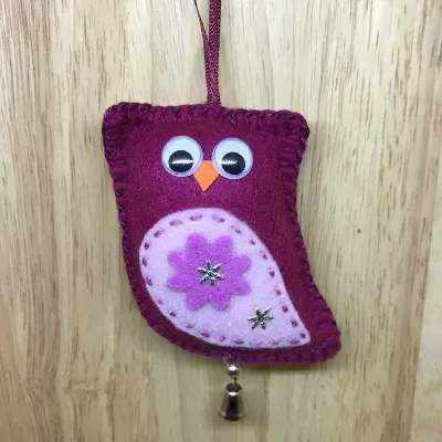 Felt Pink Owl (490) 1