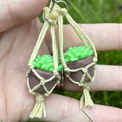 Fun Hanging Basket Earrings 2