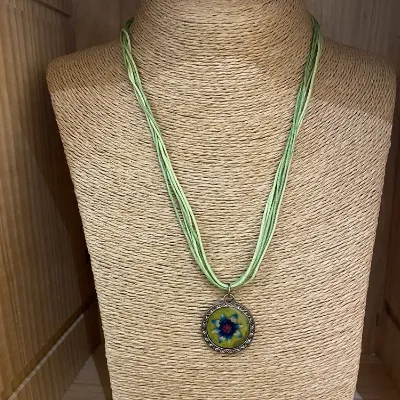 Green Flower Necklace (568) 1