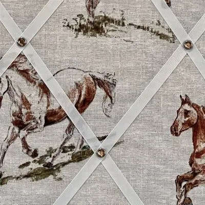 Horse Print Message Board closeup