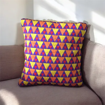 Needlepoint Cushion In 70’s Colours 1