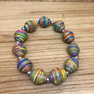 Paper Bead Bracelet (225) 1