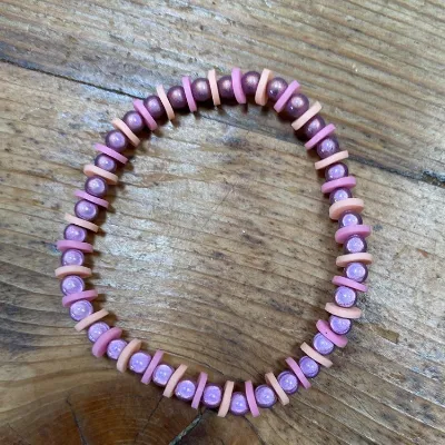 Pink Bead Bracelet (542) 1