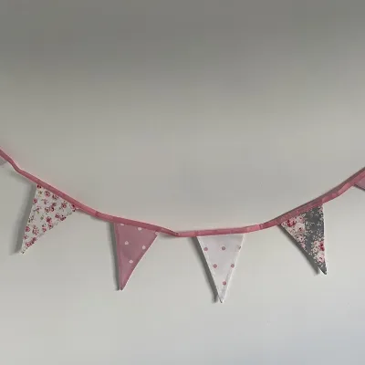 Pink Cotton Bunting (028) 1