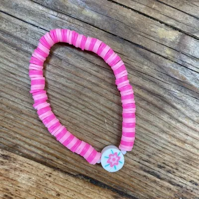 Pink Flower Bracelet (529) 1