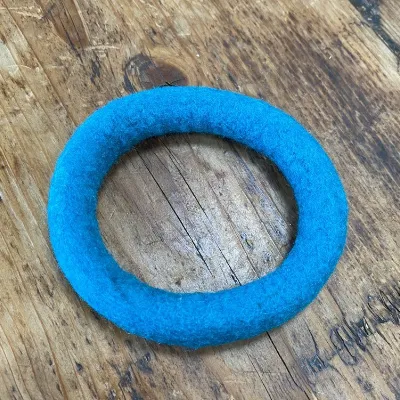 Turquoise Felt Bangle (566) 1