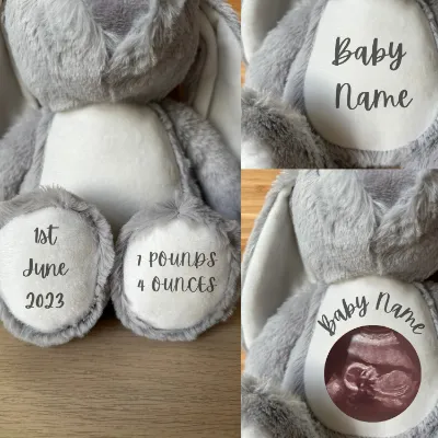 Welcome To The World Personalised Bunny 1