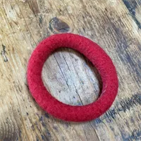 Bright Red Felt Bangle (563)