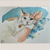 Custom Watercolour Pet Illustration 7 gallery shot 6