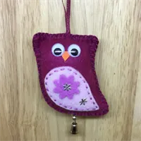 Felt Pink Owl (490)