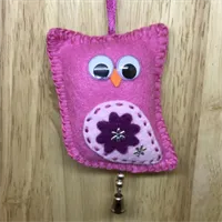 Felt Pink Owl (495)