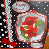 Happy Birthday with Love hand made card. 3