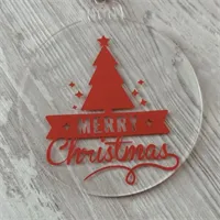 Merry Christmas Tree Banner Bauble