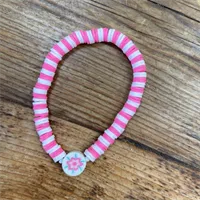 Pink And White Flower Bracelet (528)