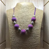 Pink Felt Necklace (277)