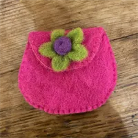 Pink Felt Purse (622)