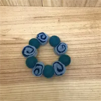 Turquoise Felt Bracelet (096)